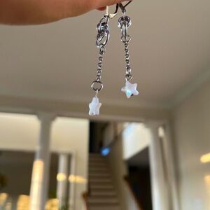 gorgeous chain star earrings
